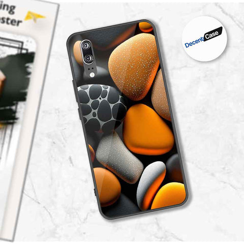 Huawei P20 Cover - 3D Pebble Design - HQ Ultra Shine Premium Metal Phone Case