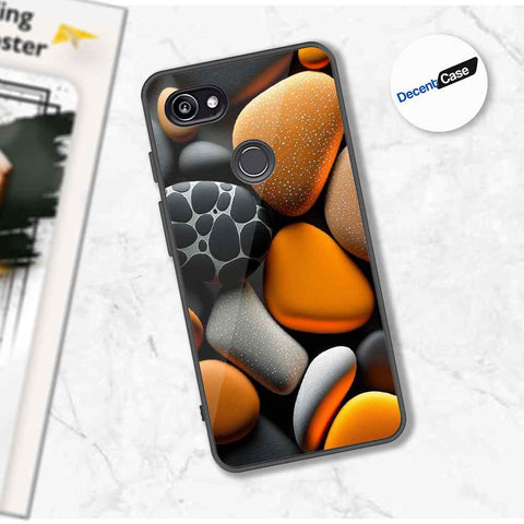 Google Pixel 2 XL Cover - 3D Pebble Design - HQ Ultra Shine Premium Metal Phone Case
