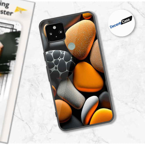 Google Pixel 5 Cover - 3D Pebble Design - HQ Ultra Shine Premium Metal Phone Case