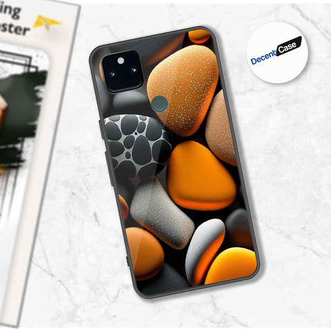 Google Pixel 5a 5G Cover - 3D Pebble Design - HQ Ultra Shine Premium Metal Phone Case