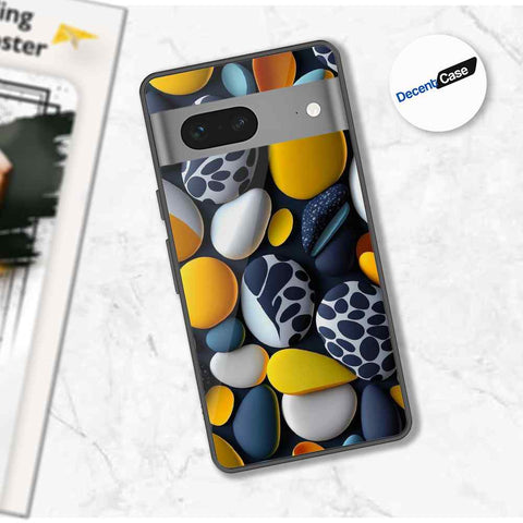 Google Pixel 7 Cover - 3D Pebble Design - HQ Ultra Shine Premium Metal Phone Case