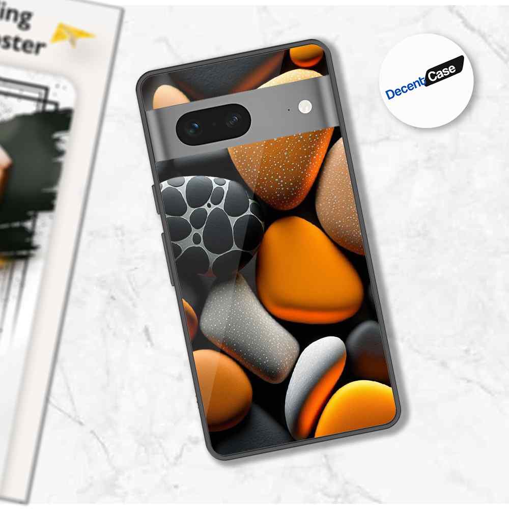 Google Pixel 7 Cover - 3D Pebble Design - HQ Ultra Shine Premium Metal Phone Case