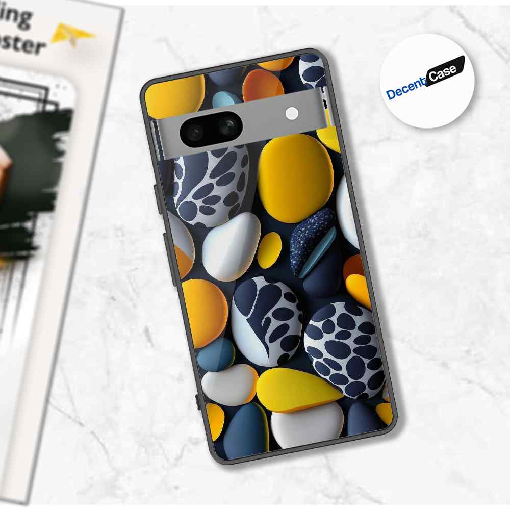 Google Pixel 7a Cover - 3D Pebble Design - HQ Ultra Shine Premium Metal Phone Case