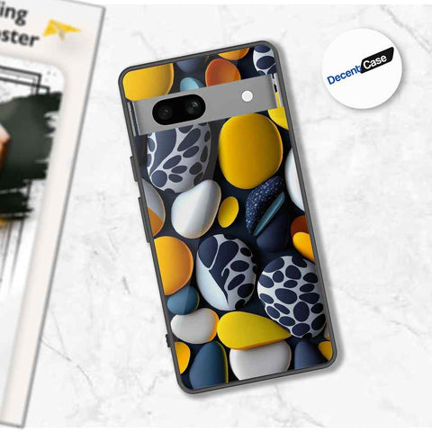 Google Pixel 7a Cover - 3D Pebble Design - HQ Ultra Shine Premium Metal Phone Case