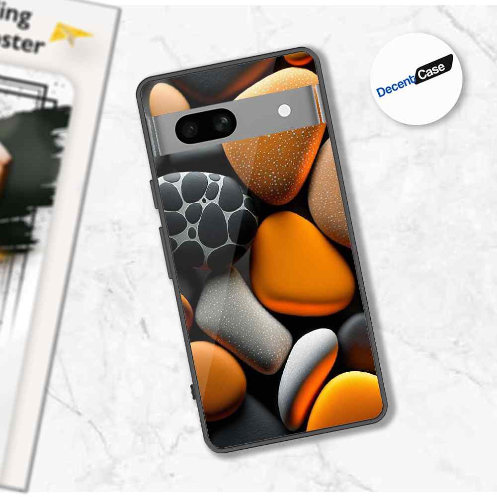 Google Pixel 7a Cover - 3D Pebble Design - HQ Ultra Shine Premium Metal Phone Case