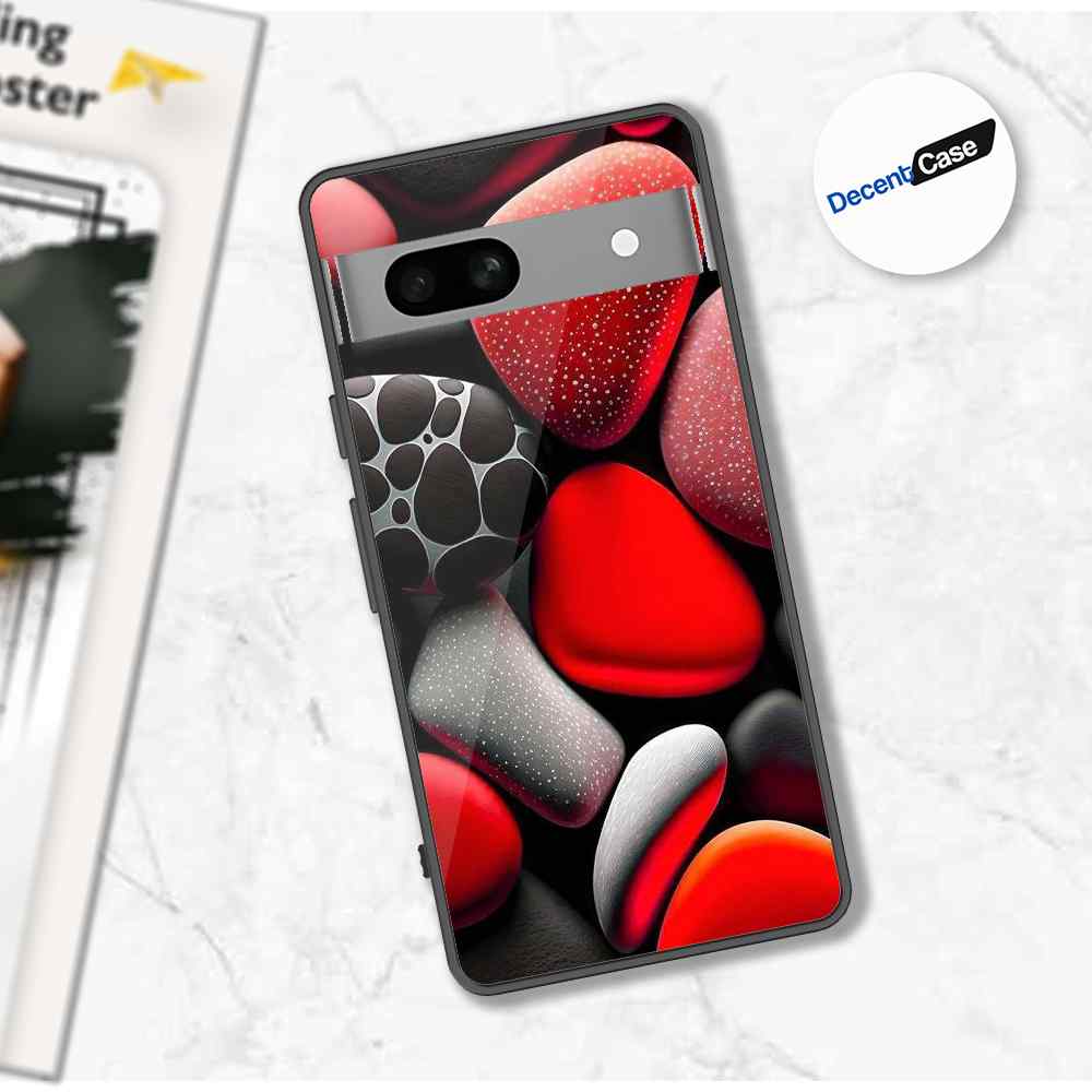Google Pixel 7a Cover - 3D Pebble Design - HQ Ultra Shine Premium Metal Phone Case