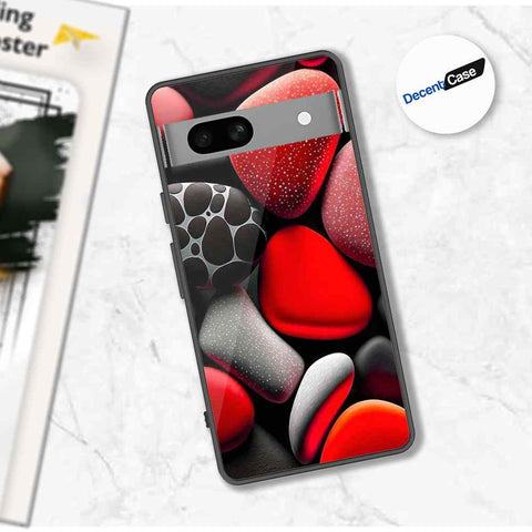 Google Pixel 7a Cover - 3D Pebble Design - HQ Ultra Shine Premium Metal Phone Case