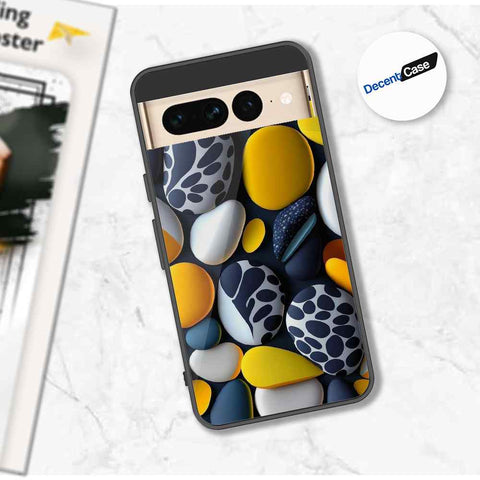Google Pixel 7 Pro Cover - 3D Pebble Design - HQ Ultra Shine Premium Metal Phone Case