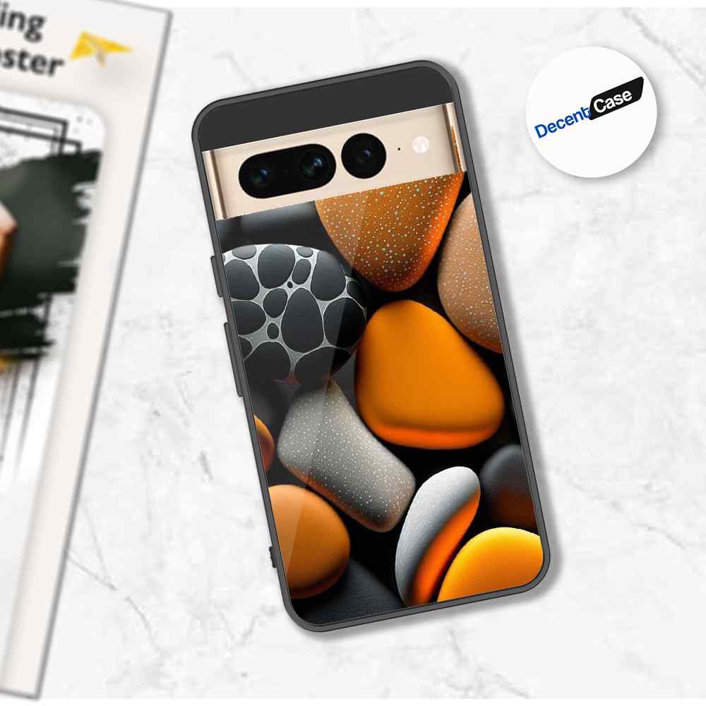 Google Pixel 7 Pro Cover - 3D Pebble Design - HQ Ultra Shine Premium Metal Phone Case