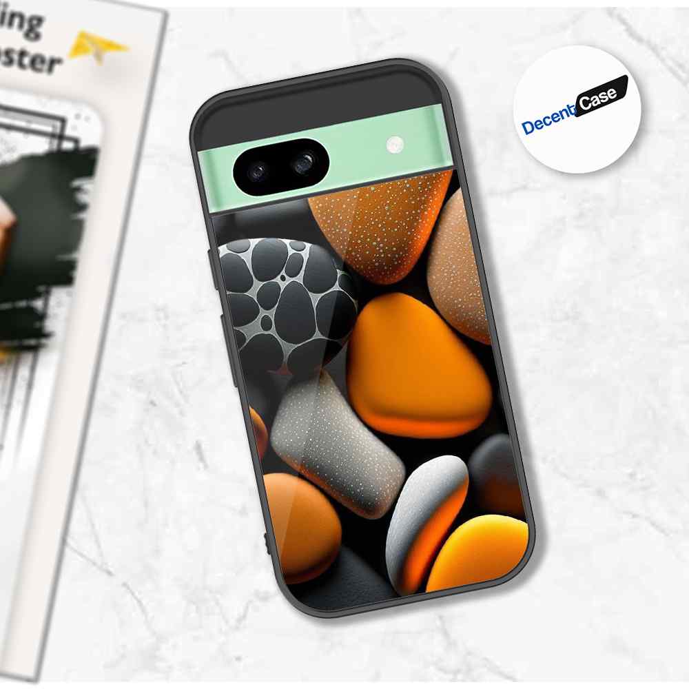 Google Pixel 8a Cover - 3D Pebble Design - HQ Ultra Shine Premium Metal Phone Case