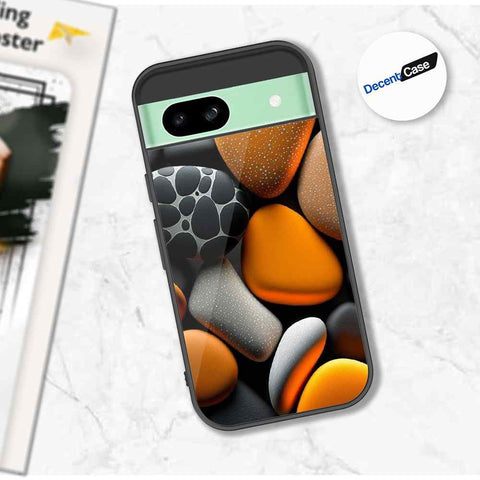 Google Pixel 8a Cover - 3D Pebble Design - HQ Ultra Shine Premium Metal Phone Case