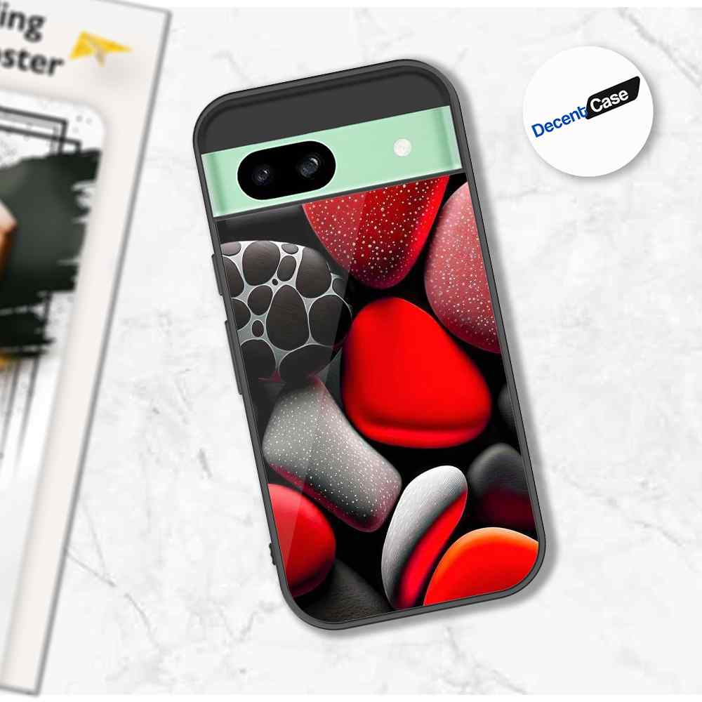 Google Pixel 8a Cover - 3D Pebble Design - HQ Ultra Shine Premium Metal Phone Case