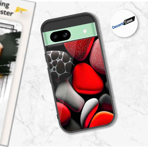Google Pixel 8a Cover - 3D Pebble Design - HQ Ultra Shine Premium Metal Phone Case