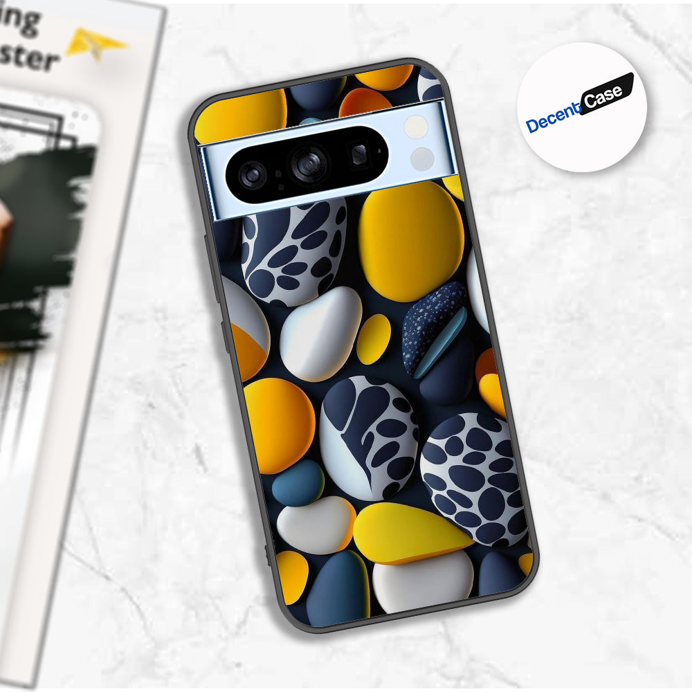 Google Pixel 8 Pro Cover - 3D Pebble Design - HQ Ultra Shine Premium Metal Phone Case