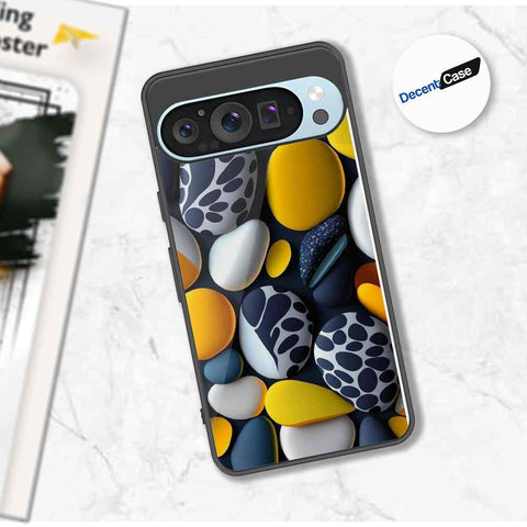 Google Pixel 9 Pro XL Cover - 3D Pebble Design - HQ Ultra Shine Premium Metal Phone Case