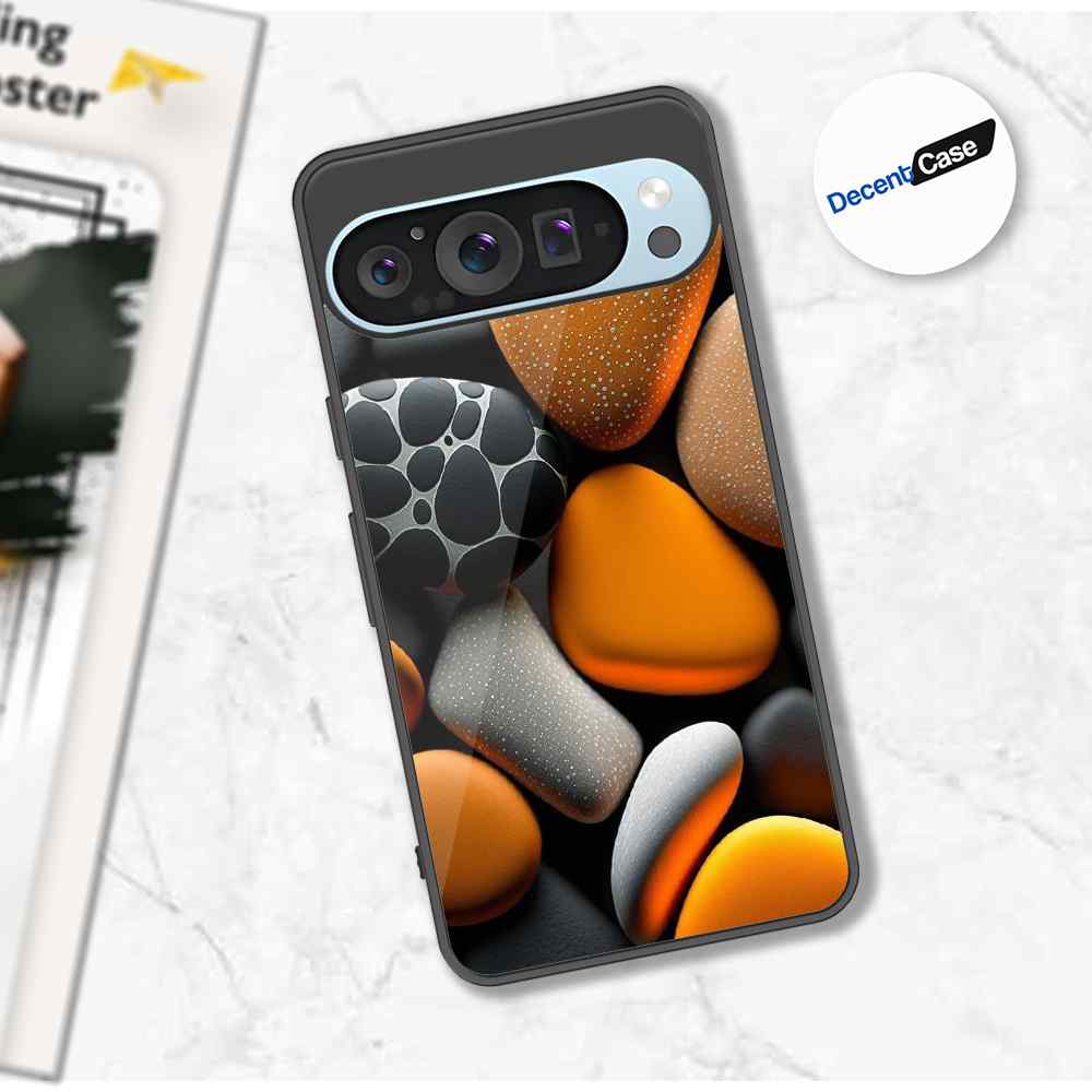 Google Pixel 9 Pro Cover - 3D Pebble Design - HQ Ultra Shine Premium Metal Phone Case