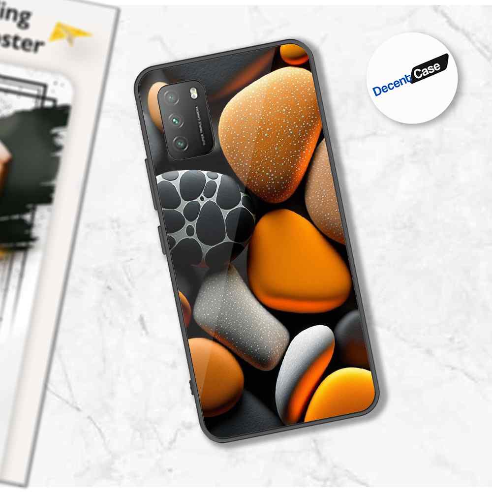 Xiaomi Poco M3 Cover - 3D Pebble Design - HQ Ultra Shine Premium Metal Phone Case