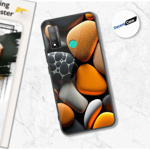 Huawei P smart 2020  Cover - 3D Pebble Design - HQ Ultra Shine Premium Metal Phone Case