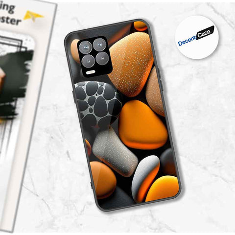 Realme 8 Cover - 3D Pebble Design - HQ Ultra Shine Premium Metal Phone Case