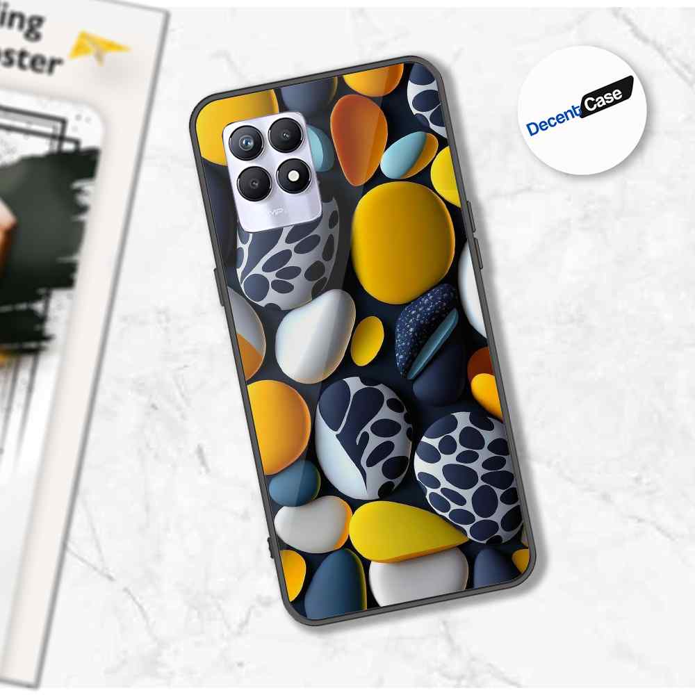 Realme 8i Cover - 3D Pebble Design - HQ Ultra Shine Premium Metal Phone Case