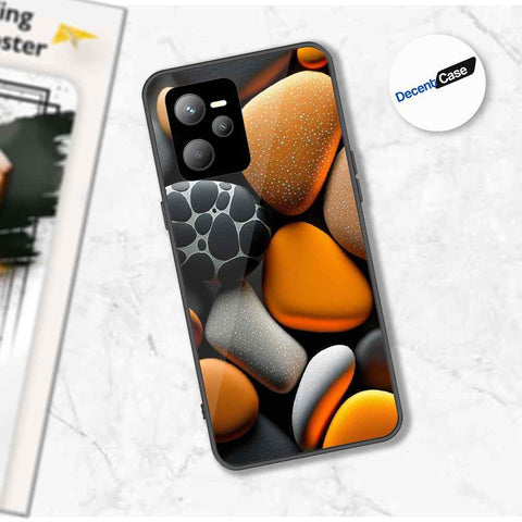 Realme C35 Cover - 3D Pebble Design - HQ Ultra Shine Premium Metal Phone Case