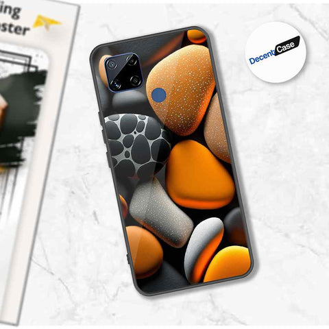Realme C15 Cover - 3D Pebble Design - HQ Ultra Shine Premium Metal Phone Case