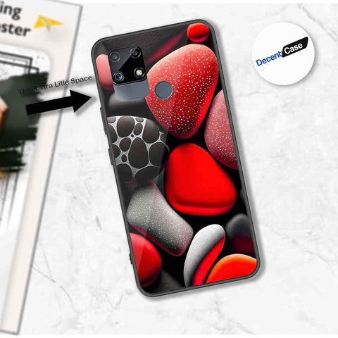 Realme C25 Cover - 3D Pebble Design - HQ Ultra Shine Premium Metal Phone Case