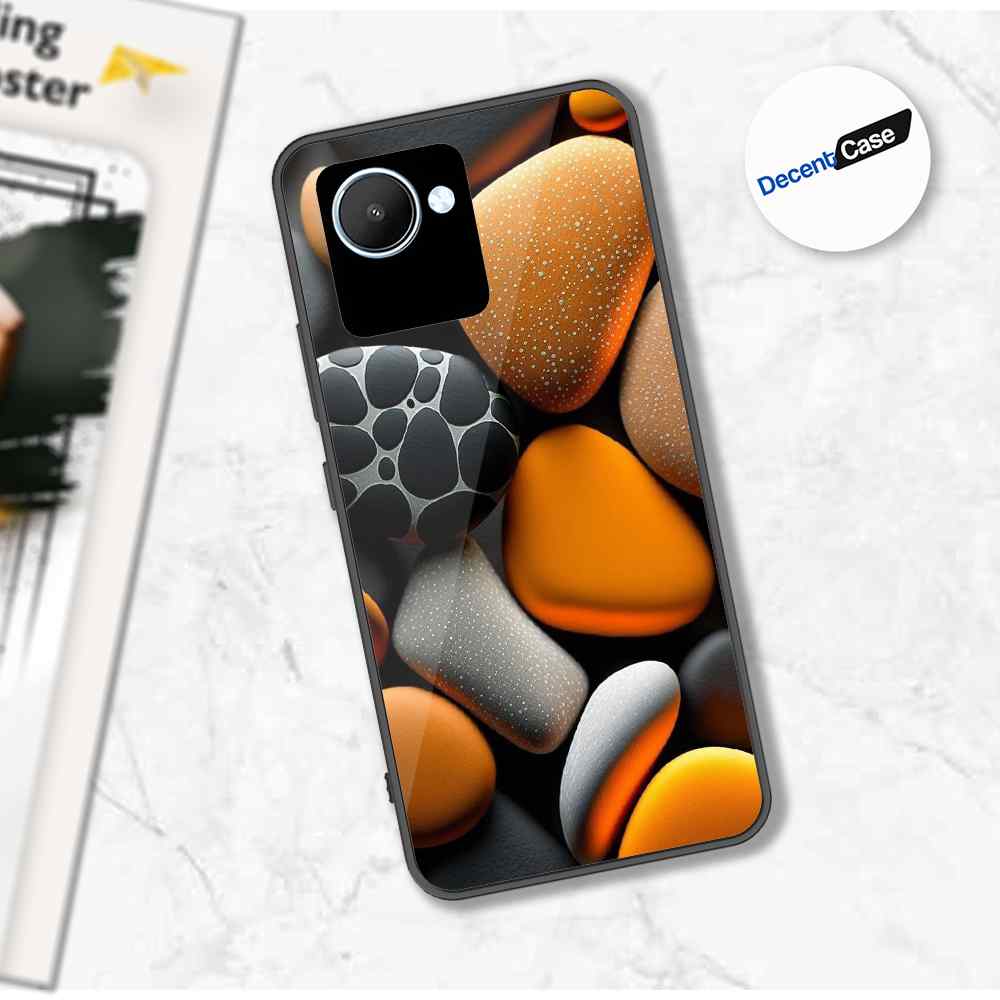 Realme C30 Cover - 3D Pebble Design - HQ Ultra Shine Premium Metal Phone Case