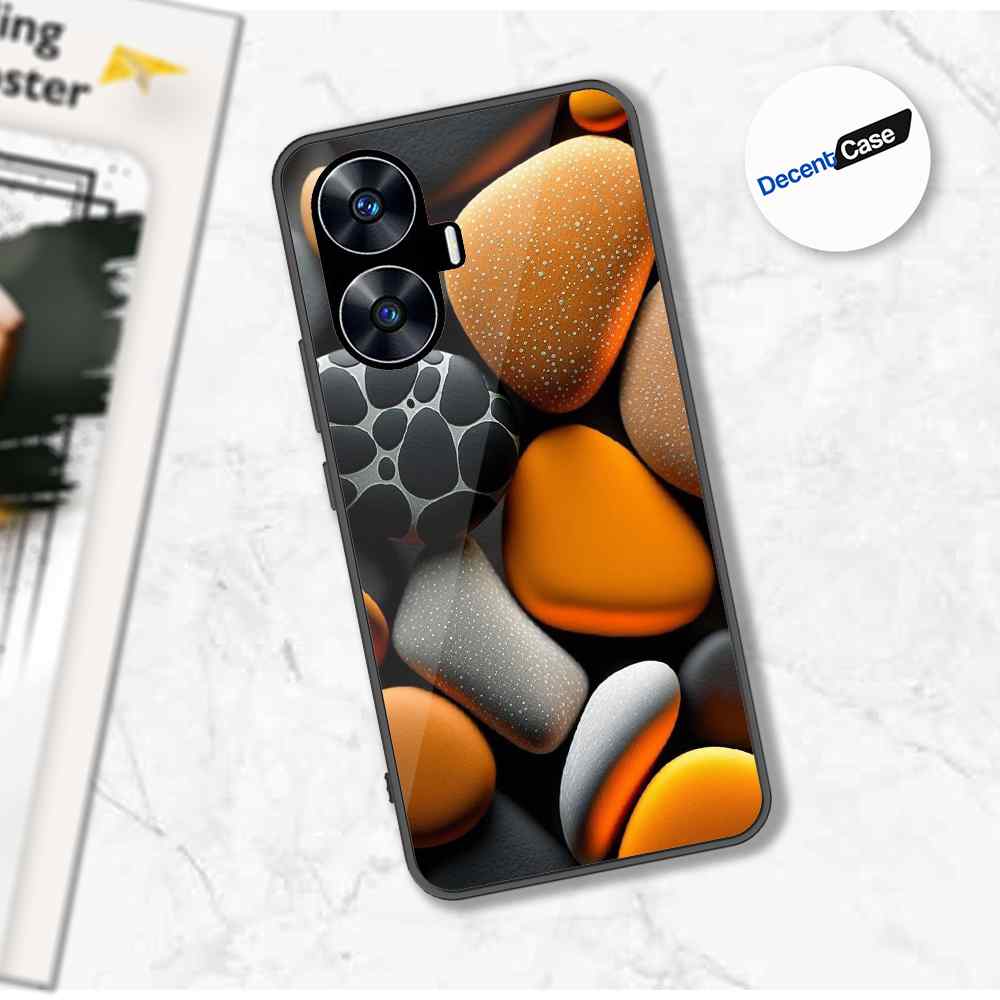 Realme C55 Cover - 3D Pebble Design - HQ Ultra Shine Premium Metal Phone Case