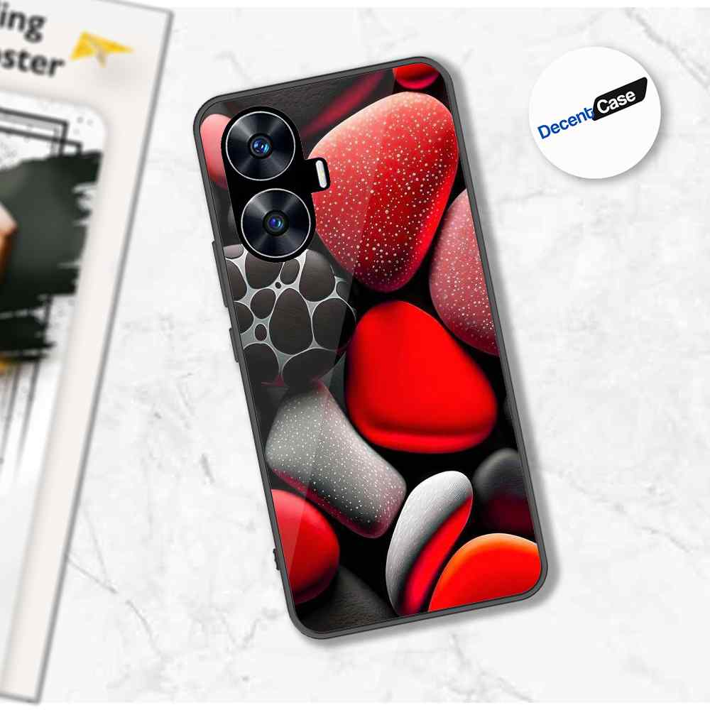 Realme C55 Cover - 3D Pebble Design - HQ Ultra Shine Premium Metal Phone Case