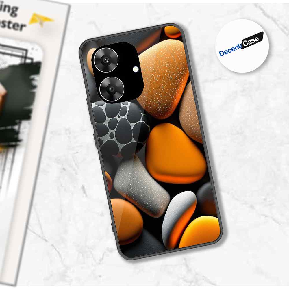 Realme Narzo N61 Cover - 3D Pebble Design - HQ Ultra Shine Premium Metal Phone Case