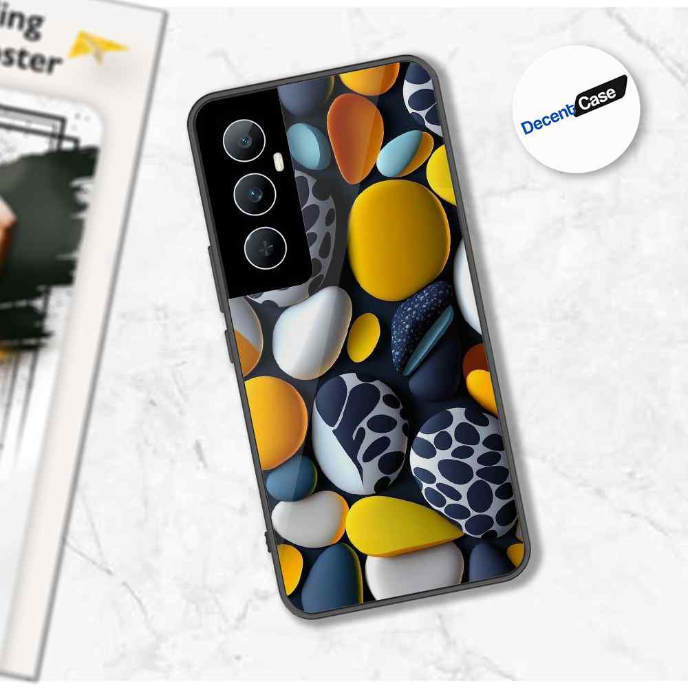 Realme C65 Cover - 3D Pebble Design - HQ Ultra Shine Premium Metal Phone Case