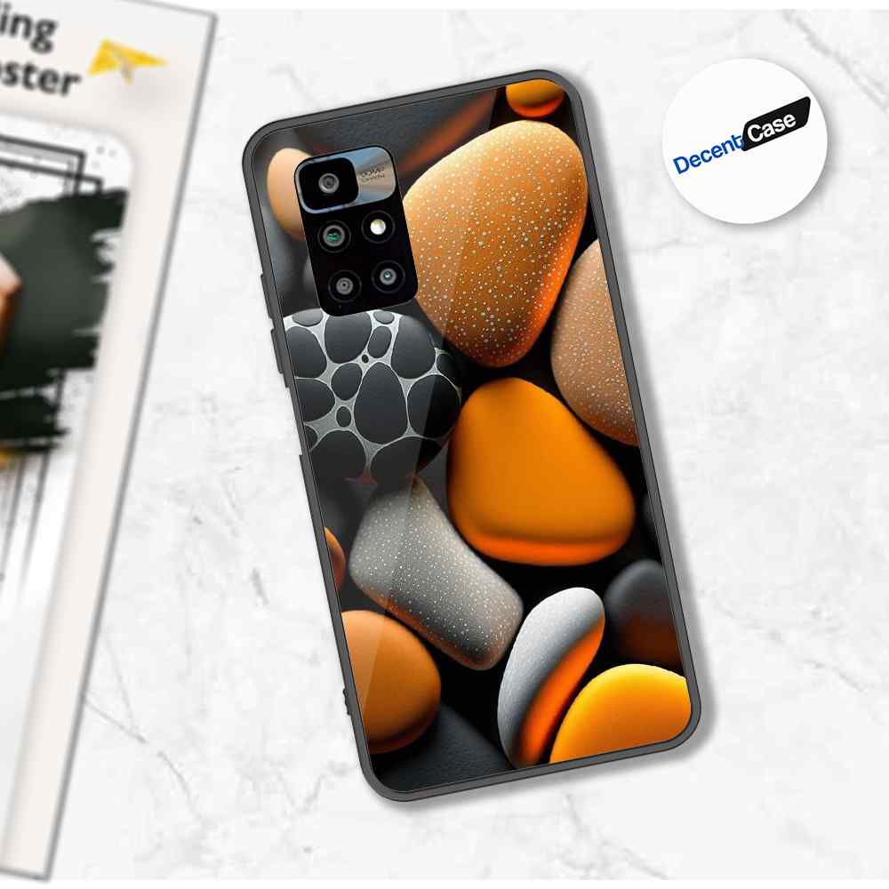 Xiaomi Redmi 10 Cover - 3D Pebble Design - HQ Ultra Shine Premium Metal Phone Case
