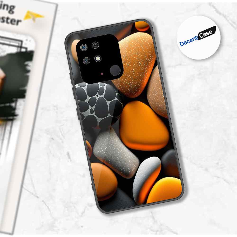 Xiaomi Redmi 10C Cover - 3D Pebble Design - HQ Ultra Shine Premium Metal Phone Case