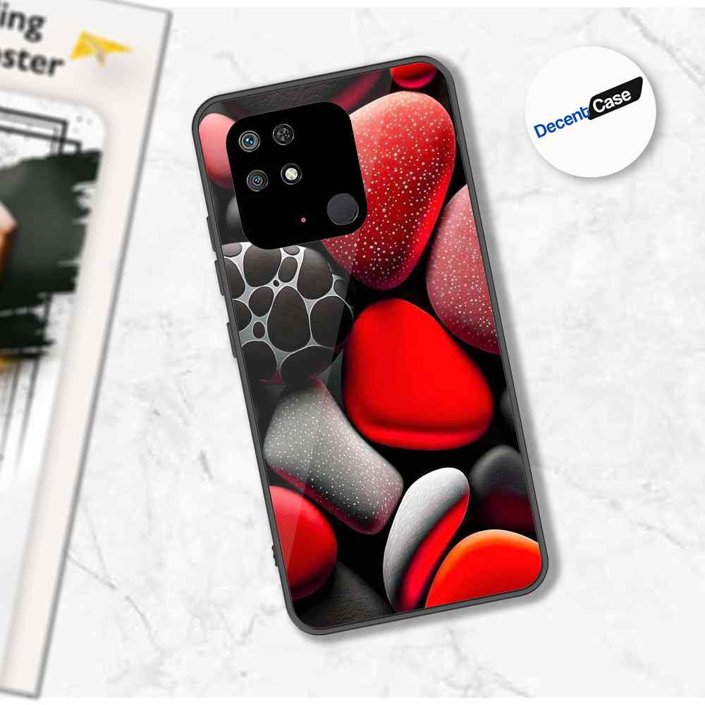 Xiaomi Redmi 10C Cover - 3D Pebble Design - HQ Ultra Shine Premium Metal Phone Case
