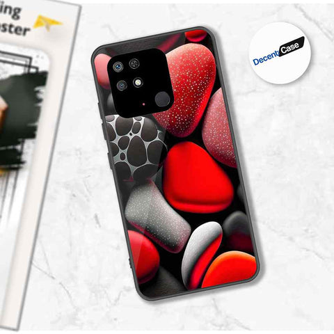 Xiaomi Redmi 10C Cover - 3D Pebble Design - HQ Ultra Shine Premium Metal Phone Case