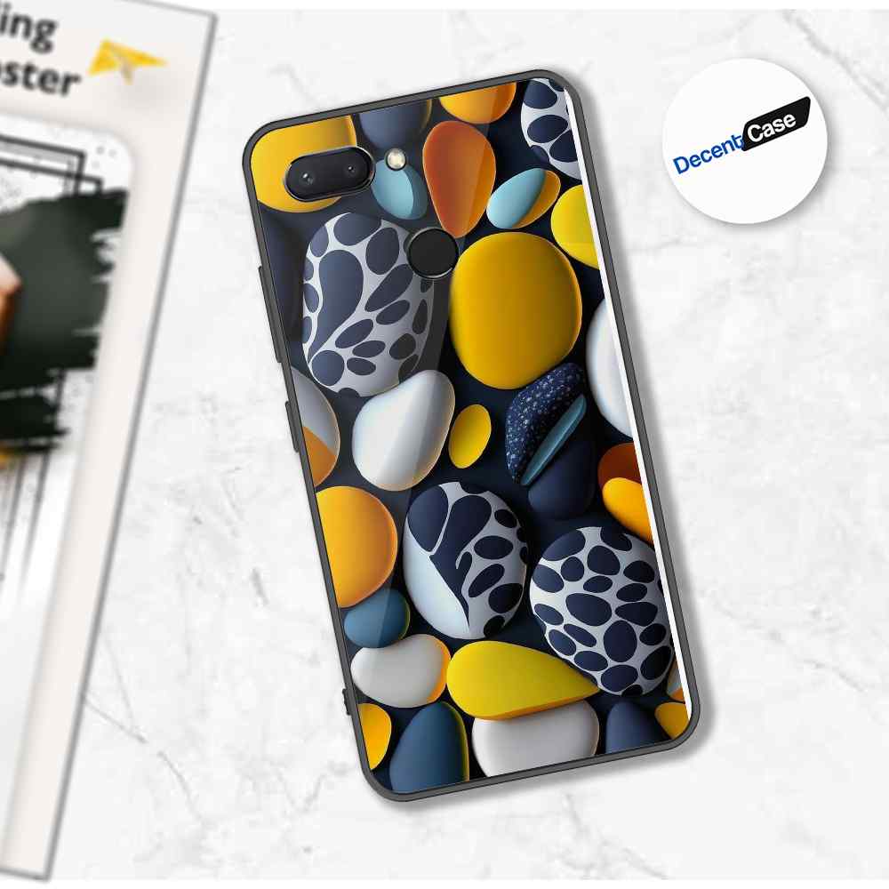 Xiaomi Redmi 6 Cover - 3D Pebble Design - HQ Ultra Shine Premium Metal Phone Case
