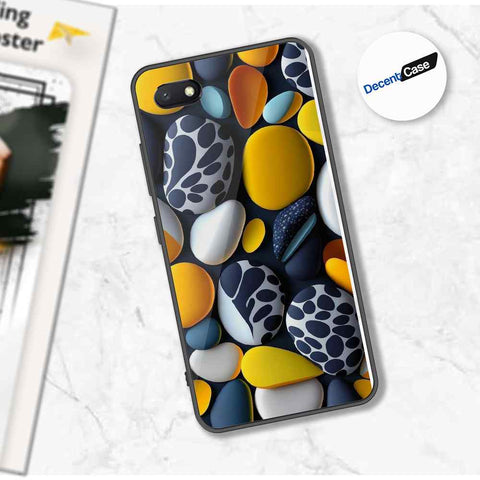 Xiaomi Redmi 6A Cover - 3D Pebble Design - HQ Ultra Shine Premium Metal Phone Case