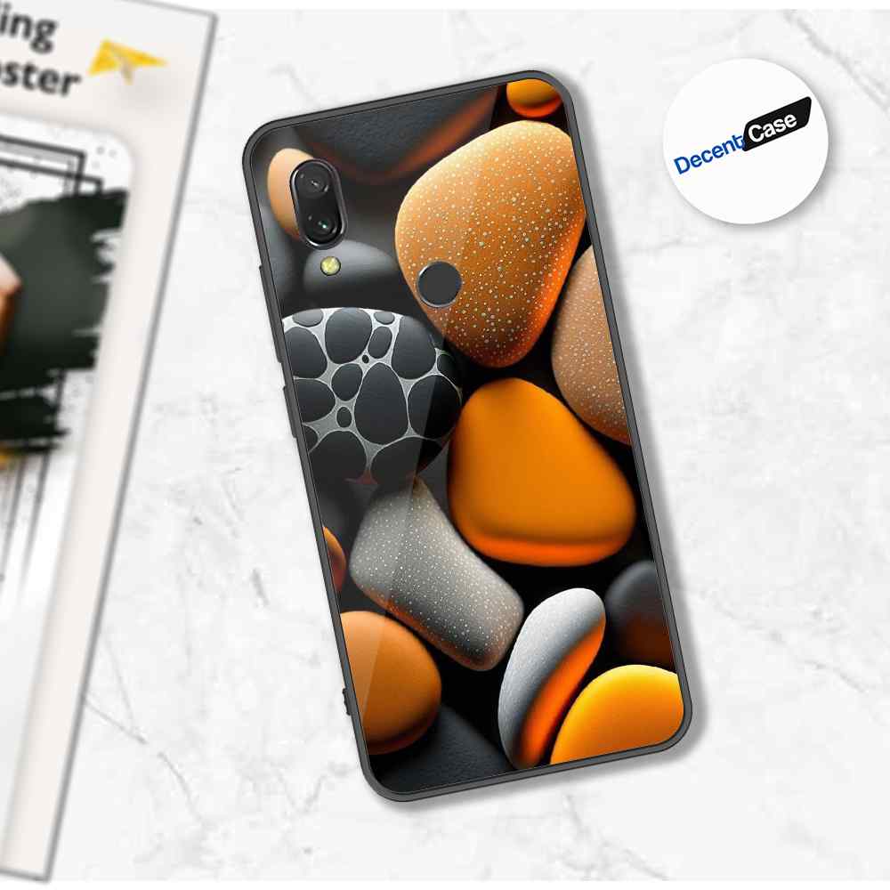Xiaomi Redmi 7 Cover - 3D Pebble Design - HQ Ultra Shine Premium Metal Phone Case