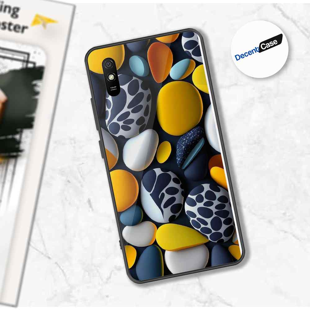 Xiaomi Redmi 9A Cover - 3D Pebble Design - HQ Ultra Shine Premium Metal Phone Case