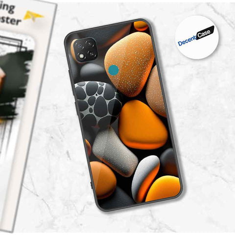 Xiaomi Redmi 9C Cover - 3D Pebble Design - HQ Ultra Shine Premium Metal Phone Case