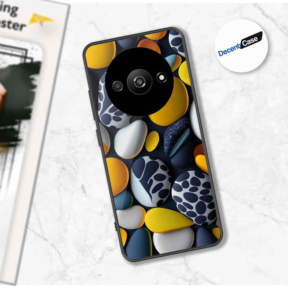 Xiaomi Redmi A3 Cover - 3D Pebble Design - HQ Ultra Shine Premium Metal Phone Case