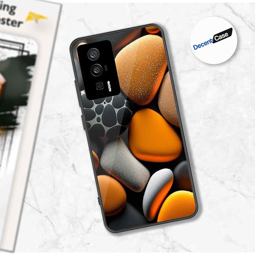 Xiaomi Poco F5 Pro Cover - 3D Pebble Design - HQ Ultra Shine Premium Metal Phone Case