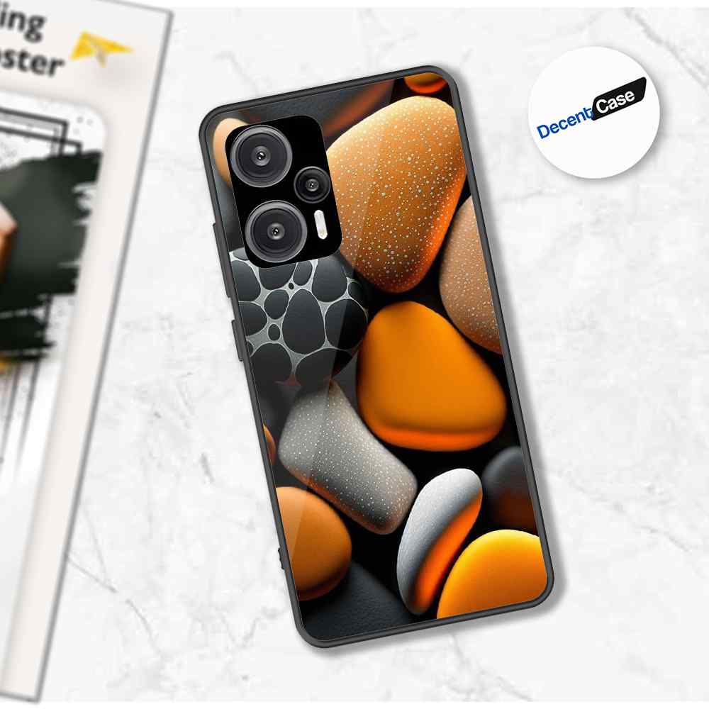 Xiaomi Poco F5 Cover - 3D Pebble Design - HQ Ultra Shine Premium Metal Phone Case
