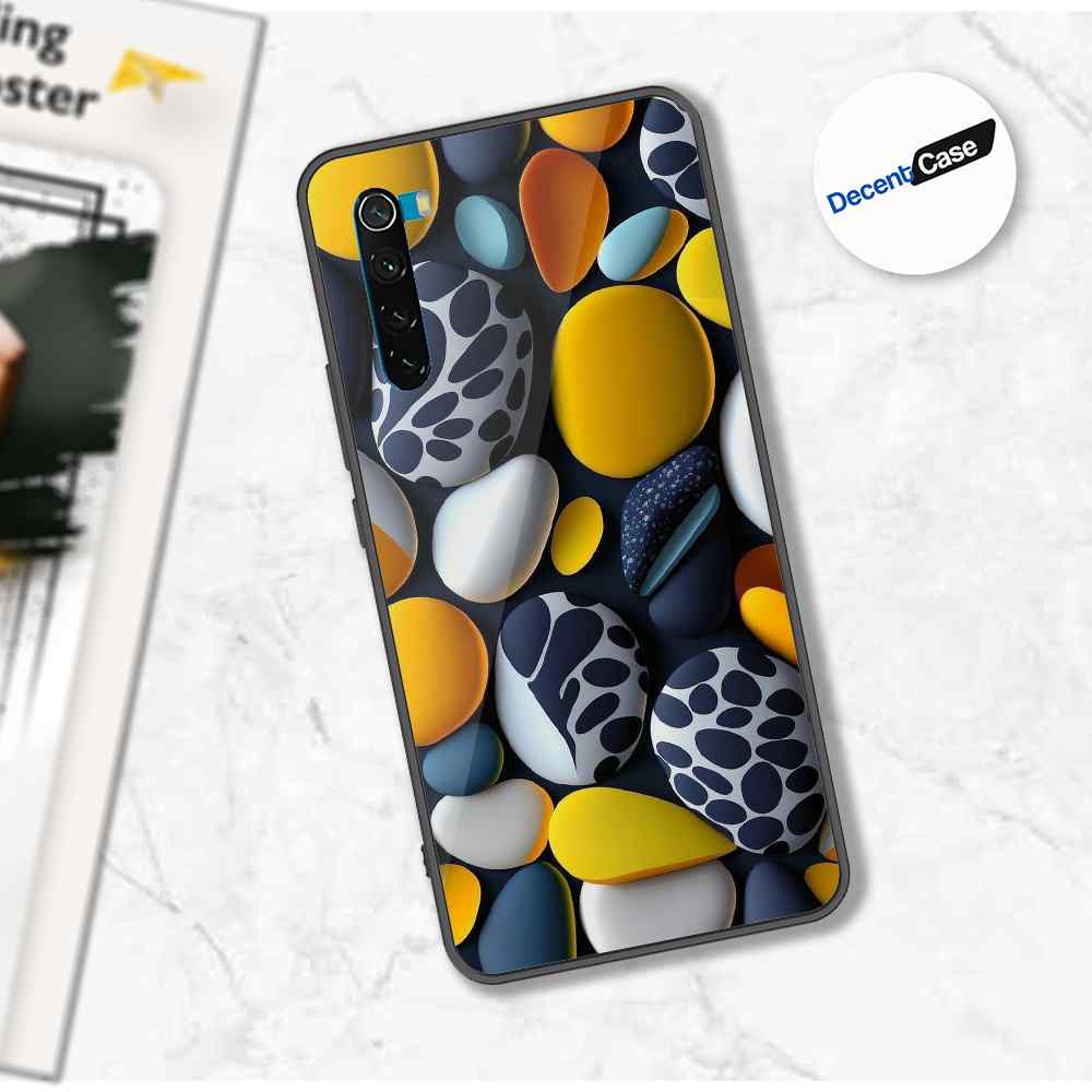 Xiaomi Redmi Note 8 Cover - 3D Pebble Design - HQ Ultra Shine Premium Metal Phone Case