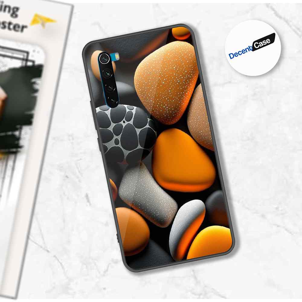 Xiaomi Redmi Note 8 Cover - 3D Pebble Design - HQ Ultra Shine Premium Metal Phone Case