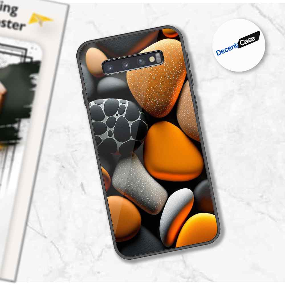 Samsung Galaxy S10 Cover - 3D Pebble Design - HQ Ultra Shine Premium Metal Phone Case