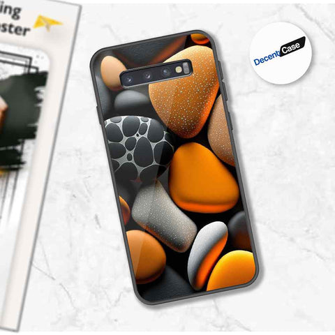 Samsung Galaxy S10 Cover - 3D Pebble Design - HQ Ultra Shine Premium Metal Phone Case