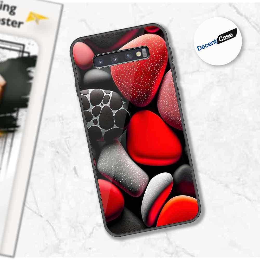 Samsung Galaxy S10 Cover - 3D Pebble Design - HQ Ultra Shine Premium Metal Phone Case