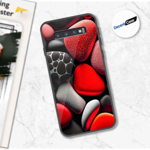 Samsung Galaxy S10 Cover - 3D Pebble Design - HQ Ultra Shine Premium Metal Phone Case